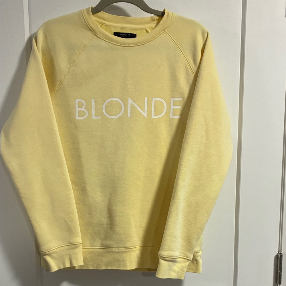 3 for $25 Brunette The Label BLONDE Crew Neck Sweater -S/M
